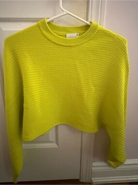 Aritzia (Wilfred Free) 100% Merino Wool Cropped Knit Sweater